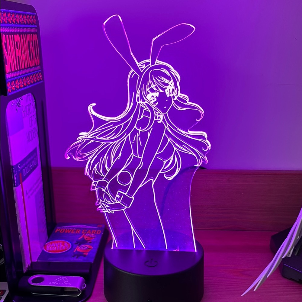Purple Anime LED Night Light